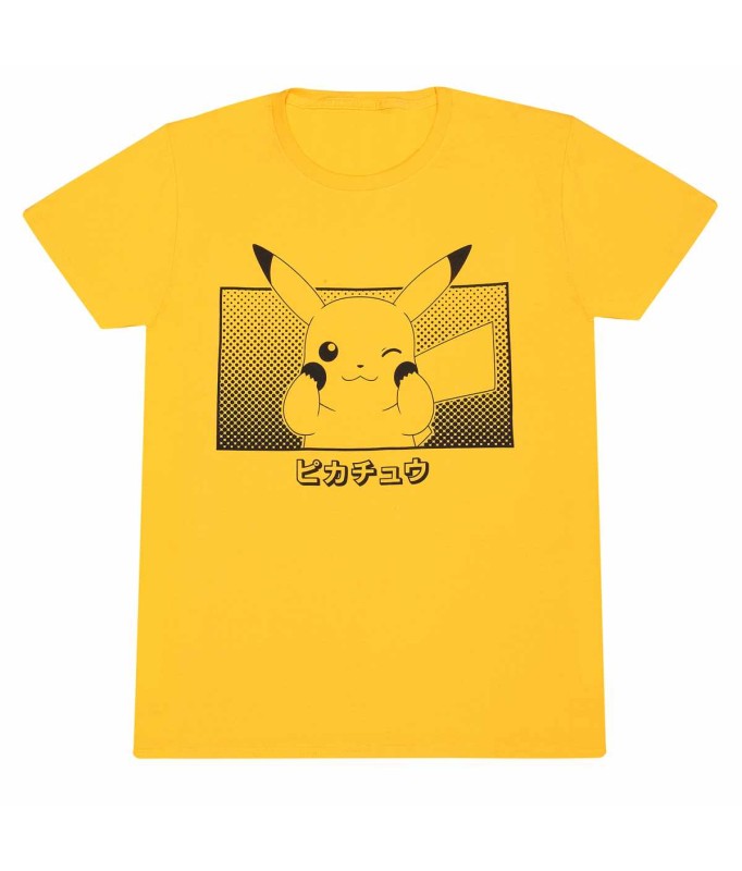 T-shirt - Pokemon - Katakana - Pikachu - L Unisexe