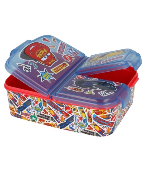 Boîte à repas - Multi compartiments - Cars - Stickers