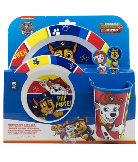 Set of dishes - Paw Patrol - Chase, Rubble & Marshall