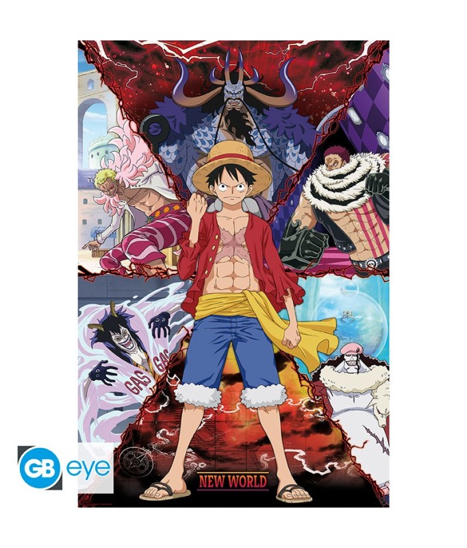 Poster - Roulé et filmé - One Piece - Luffy vs Nouveau Monde