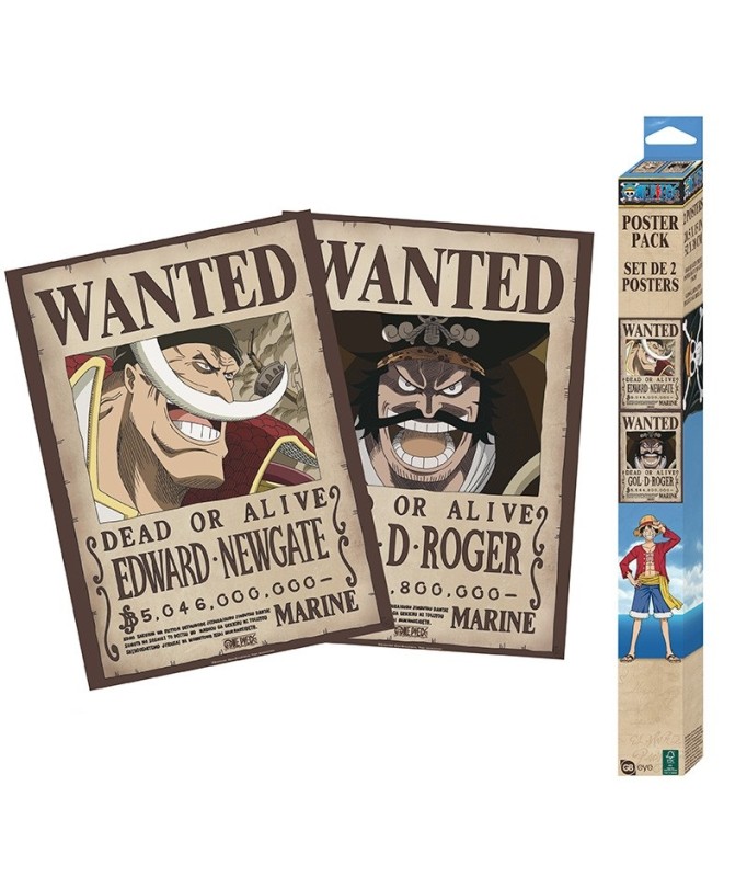 Poster - Pack de 2 - One Piece - Wanted Roger & Newgate