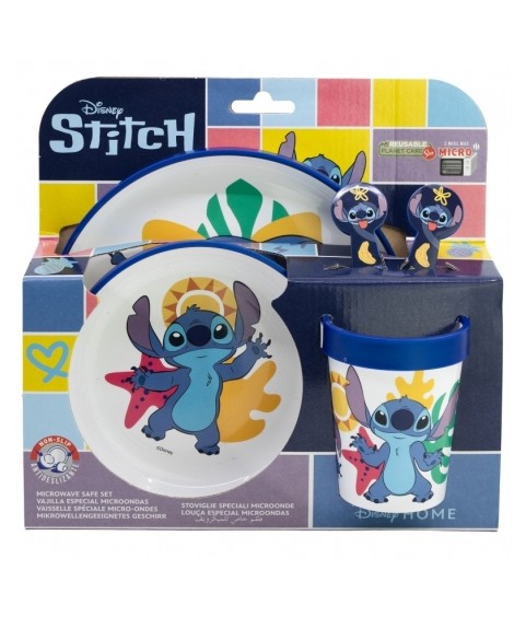 Set de vaisselle - Antidérapant - Lilo & Stitch - Stitch
