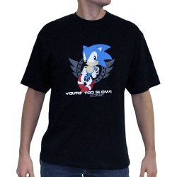 T-shirt - Sonic the Hedgehog - You're too slow - M Homme 