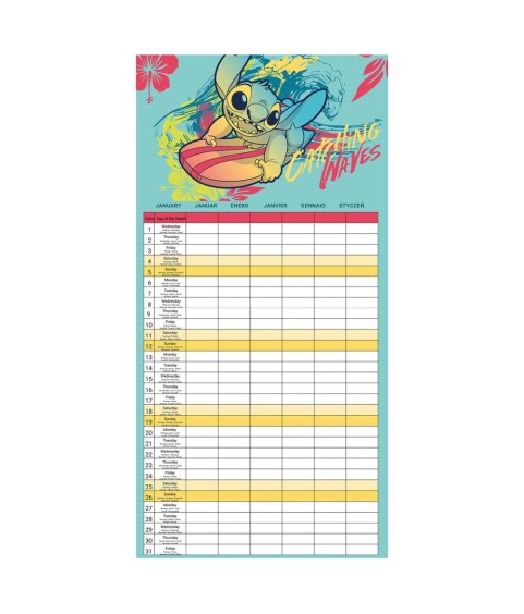 Calendar - Lilo & Stitch - Vintage Stitch & Angel