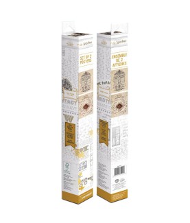 Poster - Packung mit 2 - Harry Potter - Map & School List