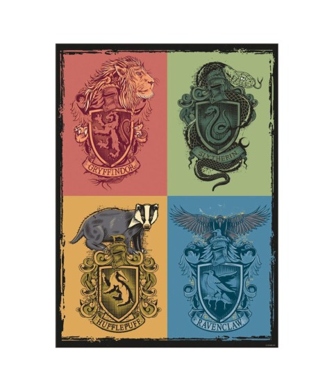 Poster - Set of 2 - Harry Potter - Crests & Hogwarts