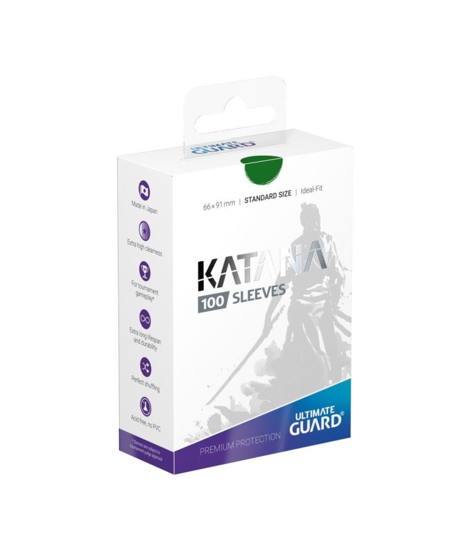 Protège-cartes - Accessoires - Boîte de 100 pièces - Katana - Standard - Vert